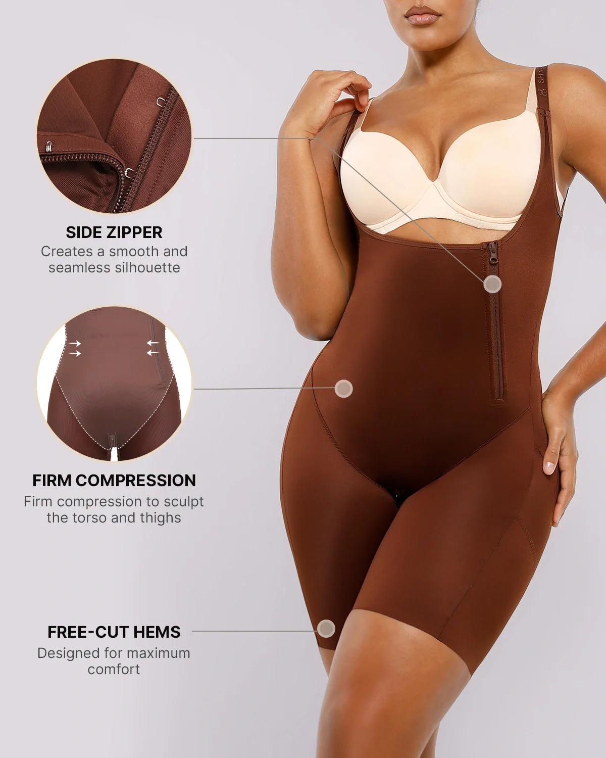 BOOT-YEAH? SilkSculpt Open Bust Full Bodysuit