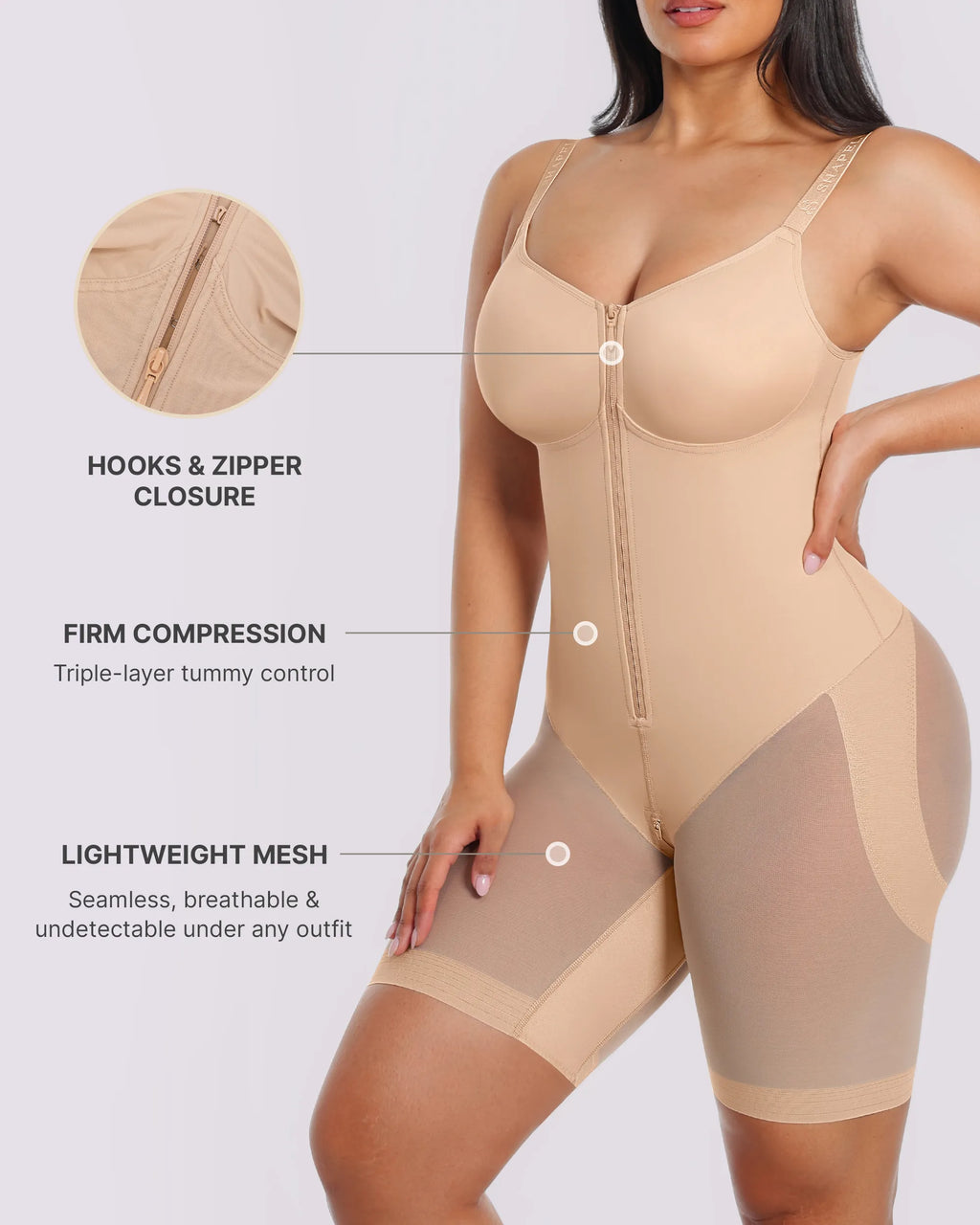 Bare Essentials? AirSlim? Hourglass Full Body Mid Thigh Bodysuit