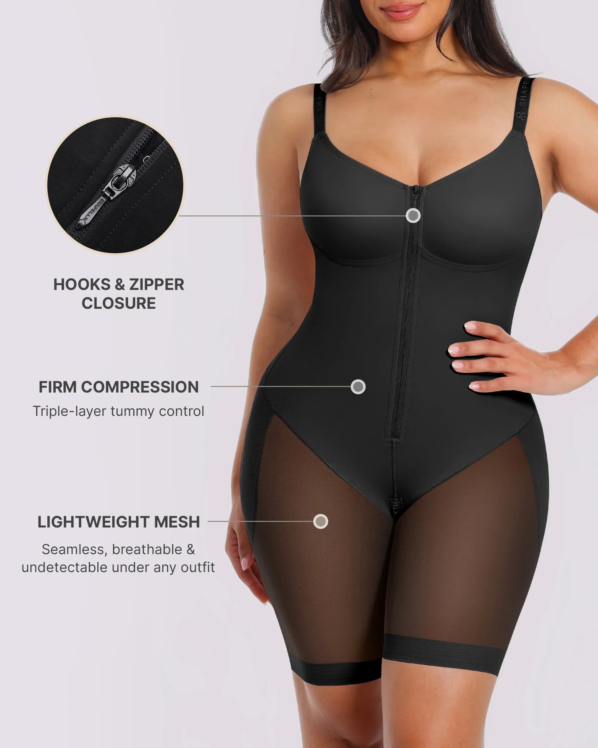 Bare Essentials? AirSlim? Hourglass Full Body Mid Thigh Bodysuit