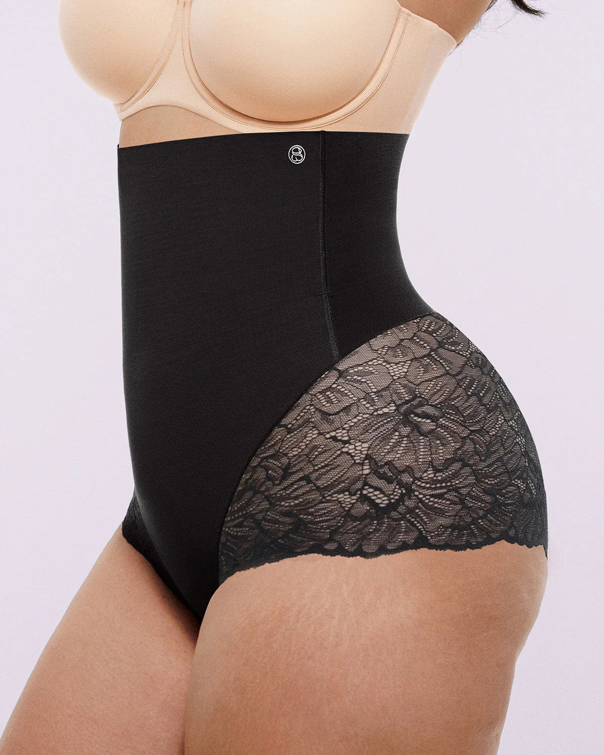 Bare Essentials? MeshSmooth? High-Waisted  Sheer Lace Brief