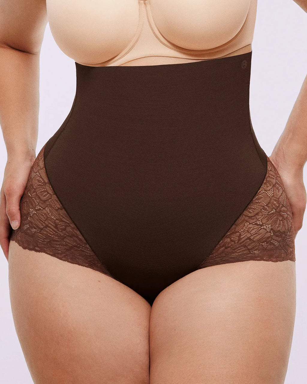 Bare Essentials? MeshSmooth? High-Waisted  Sheer Lace Brief