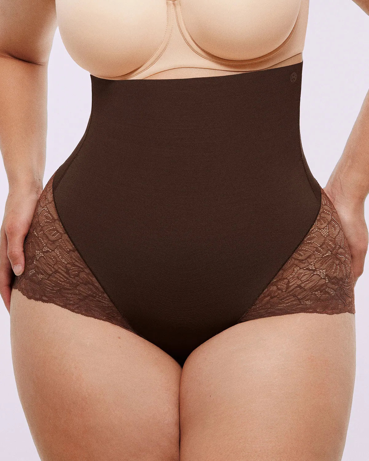 Bare Essentials? MeshSmooth? High-Waisted  Sheer Lace Brief