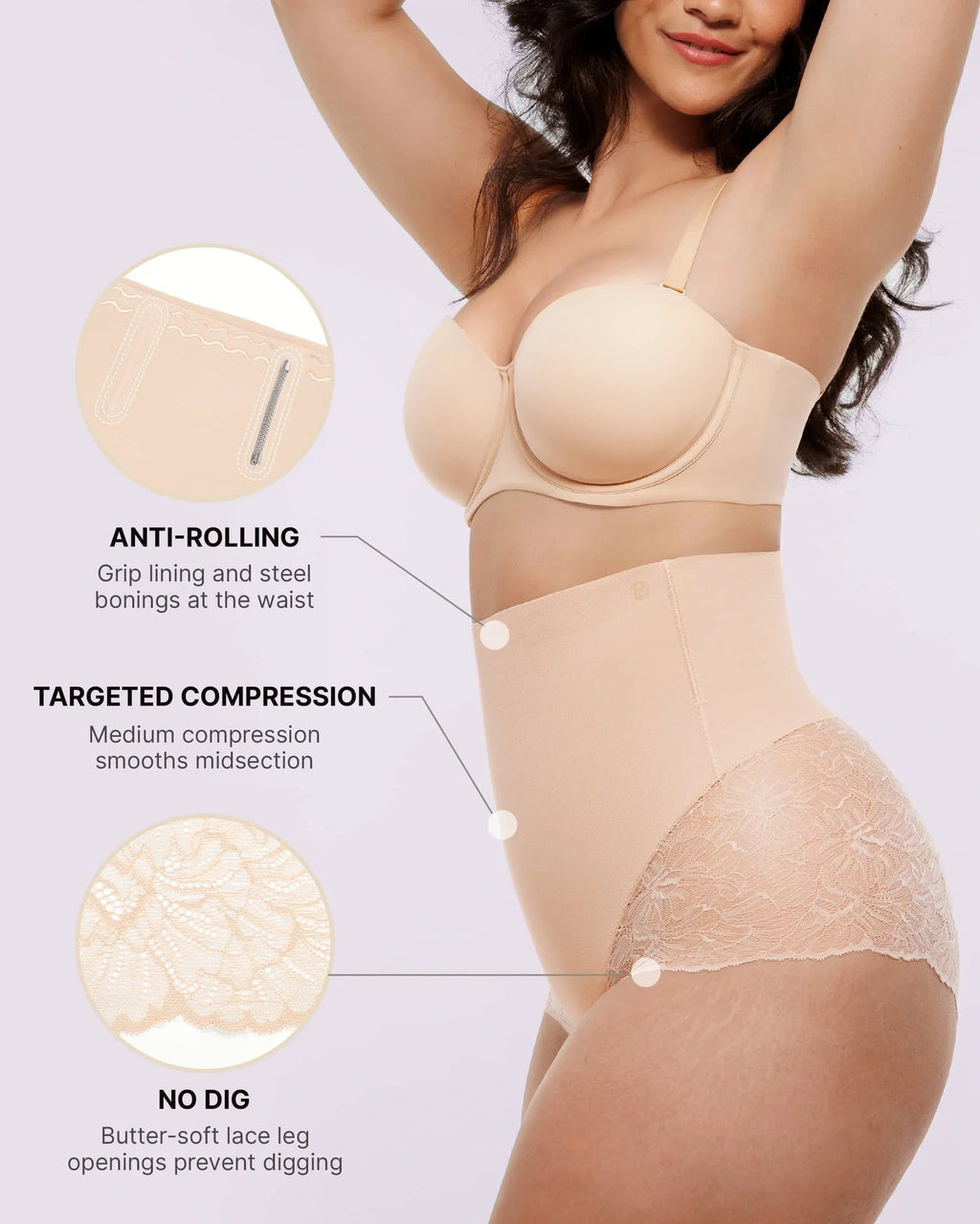 Bare Essentials? MeshSmooth? High-Waisted  Sheer Lace Brief
