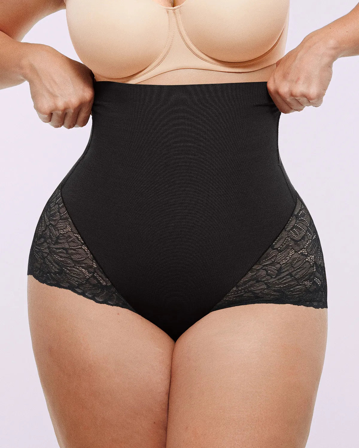 Bare Essentials? MeshSmooth? High-Waisted  Sheer Lace Brief