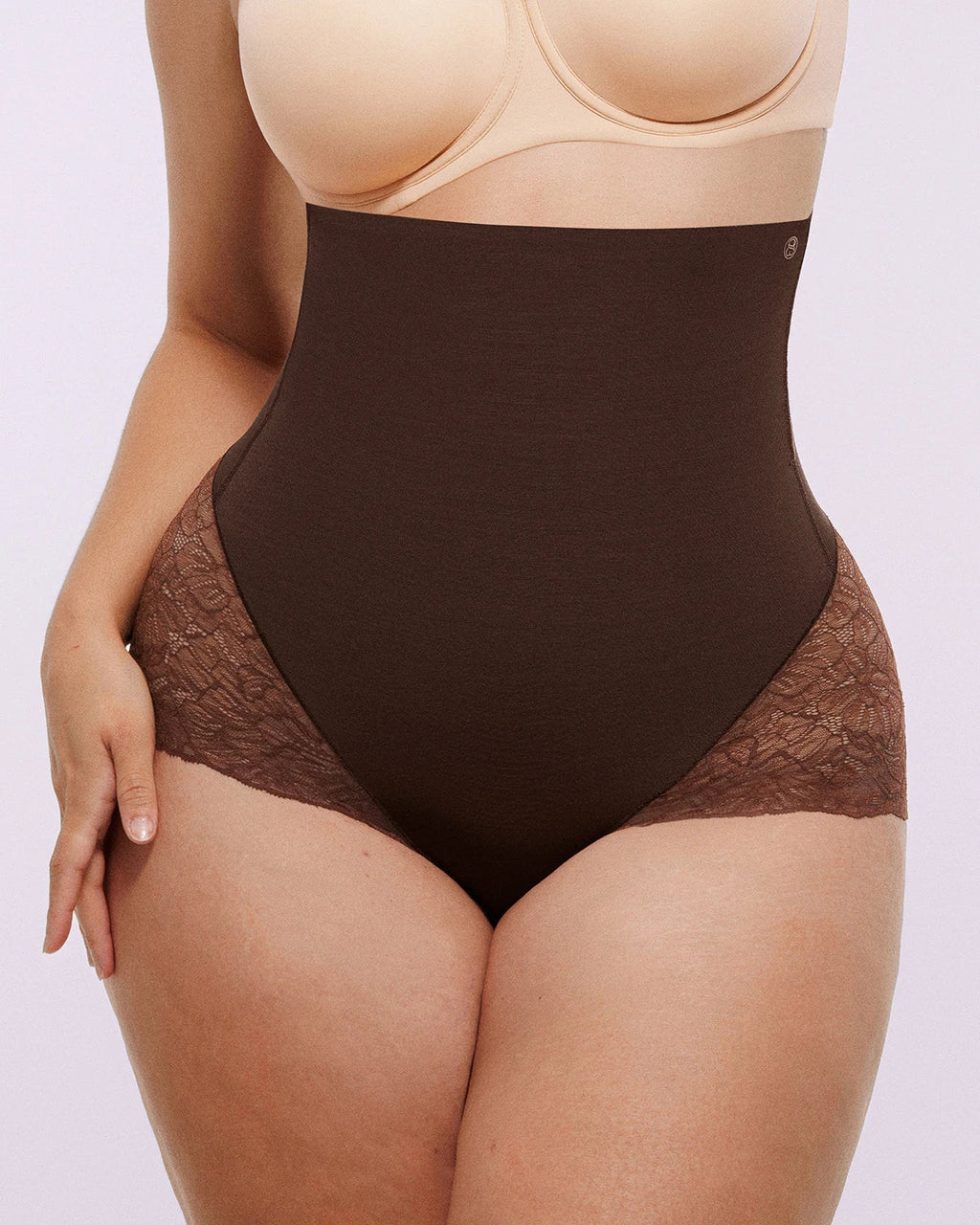 Bare Essentials? MeshSmooth? High-Waisted  Sheer Lace Brief