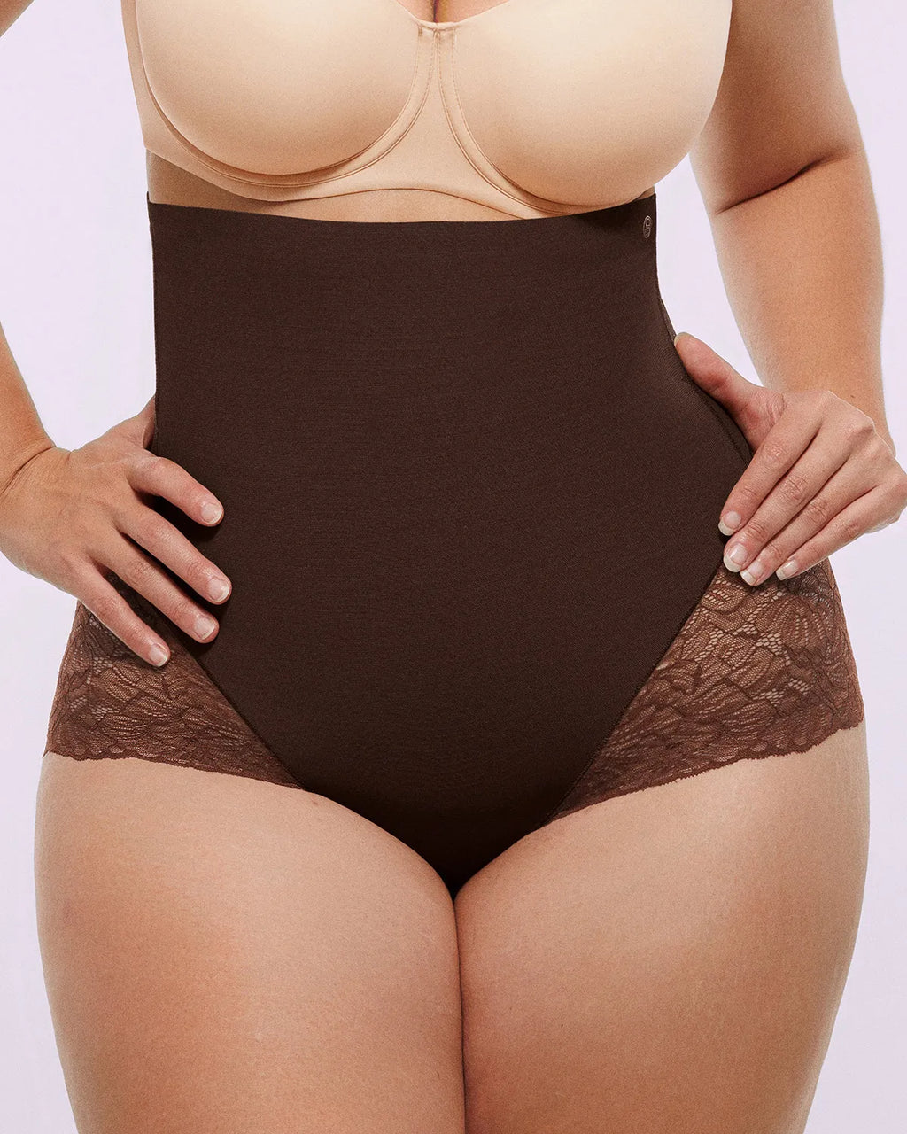 Bare Essentials? MeshSmooth? High-Waisted  Sheer Lace Brief