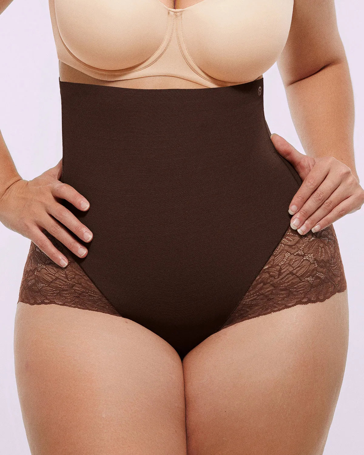 Bare Essentials? MeshSmooth? High-Waisted  Sheer Lace Brief