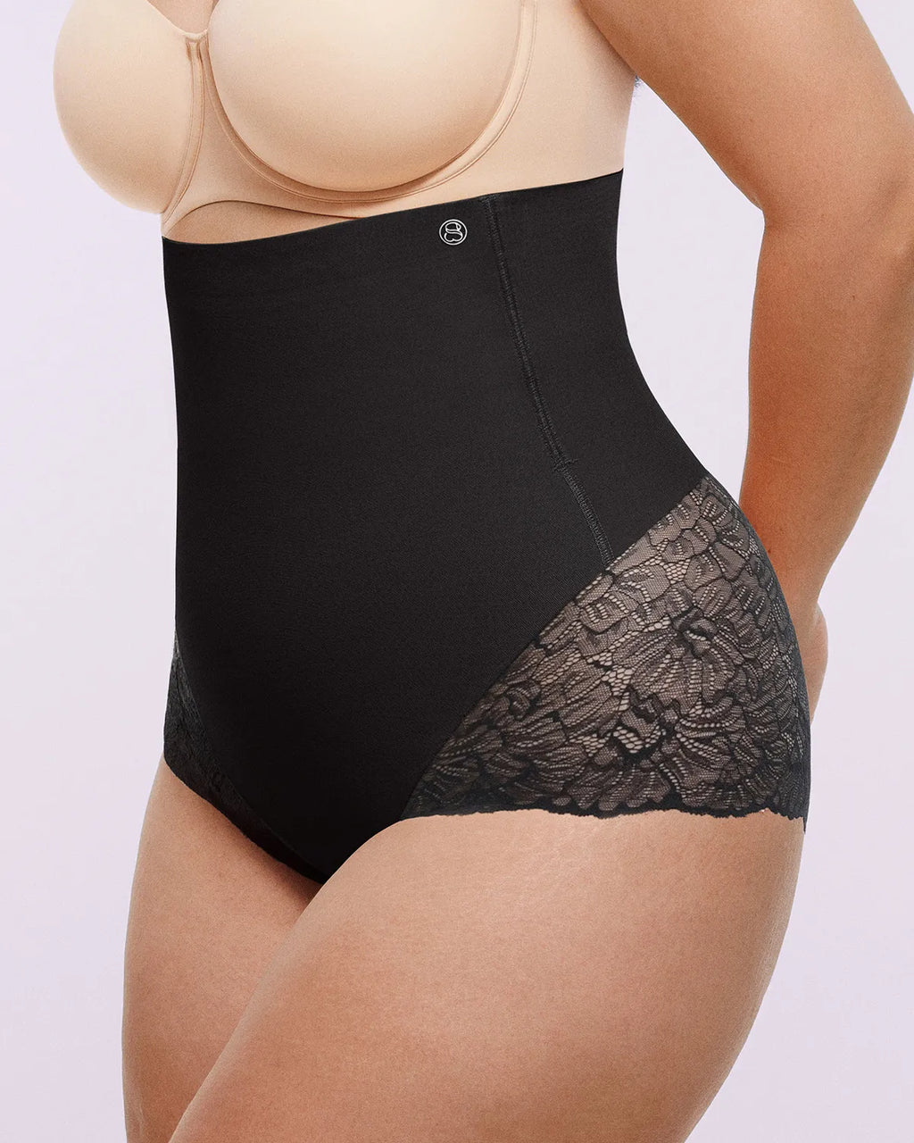 Bare Essentials? MeshSmooth? High-Waisted  Sheer Lace Brief