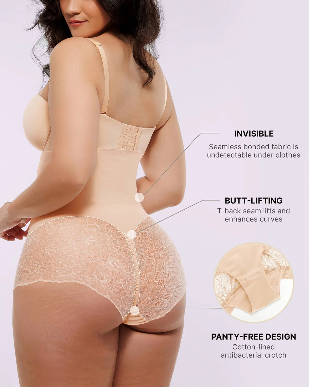 Bare Essentials? MeshSmooth? High-Waisted  Sheer Lace Brief